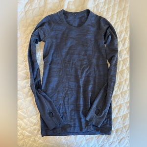 Lululemon long sleeve running shirt - navy blue pretty color